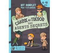Chasse au trésor des agents secrets: kit complet | Pour enfants de 6 à 10 ans | Idéal pour une fête d'anniversaire