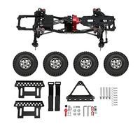 Chassis per auto yizisecce rc, per SCX10, kit a telaio in metallo completo, scala 1/10, canottatura da 313 mm, telaio crawler durevole per veicolo a telecomando