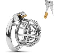 Chastity Cage in Acciaio Inossidabile, Gabbia Castità per Uomo, Gabbie per Pene