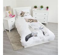 Chat Chaton - Parure da letto composto da Copripiumino e Federa, in cotone, Dimensioni rispettivamente: 140 x 200 cm e 70 x 90 cm