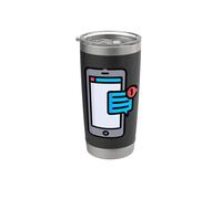 Chat di notifica del testo del messaggio del cellulare Bicchiere termico in acciaio inox doppia parete