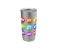 Chat di notifica del testo del messaggio del cellulare Bicchiere termico in acciaio inox doppia parete