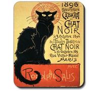 Chat Noir Mousepad Durevoli Tappetino per Mouse Antiscivolo Mouse Pad for Ufficio Lavoro Gaming 25X30Cm