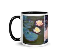 Chatcripant Tazza Claude Monet Ninfea Scogliera Etretat Stampa Sole Levante Cattedrale Arte Impressionismo Opera D'arte Pittura Tazza Tè Caffè Decorazione Tavola Bacino Ninfee (Infea)