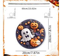 CHATGPT ha detto: segnale di porta d'ingresso di Halloween | Horror Acrilic Round Benvenuto Segno con Scarico Gotico Scene | Proppata spettrale per le finestre del portico a parete | Ornamento della p