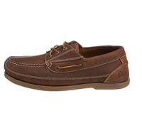 Chatham Rockwell Scarpe Da Barca Casual Wide Fit In Pelle Premium Walnut