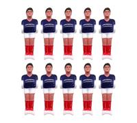 Chatonshen 10 Pezzi di Giocatori di Calcio Balilla di Ricambio, Mini Giocatori di Calcio Balilla per Giochi di Calcio, di Calciatori, Rosso Bianco Blu Scuro