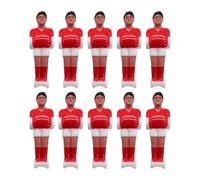 Chatonshen 10 Pezzi di Giocatori di Calcio Balilla di Ricambio, Mini Giocatori di Calcio Balilla per Giochi di Calcio, di Calciatori, Rosso Bianco