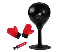 Chatonshen 8 Pezzi Boxing Speed Ball per Incrementare Coordinazione Visiva-Manuale capacità di Combattimento Esercizi Training Kickboxing con, Nero con Guanti