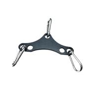 Chatonshen Adattatore Piastra Singola Barra Trazioni Accessorio Cavo Macchina Palestra Connettore Acciaio Compatto Compatibile con Barre LAT, Nero