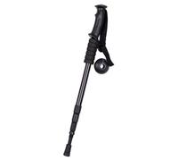 Chatonshen Bastone Trekking Poles in Lega di Alluminio Impugnatura Ergonomica Antiscivolo E Struttura Telescopica Regolabile Pensato Camminate Viaggi, Nero 4 Sezioni