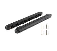 Chatonshen Biliardo Portacues Supporto Stecche Rack per Bastoni Clip Antiscivolo in Legno Robusto Montaggio a Parete Adatto Sala Club Bar Giocatori Decorazione L, Nero