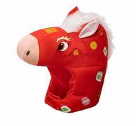 Chatonshen Cappello Cartone Peluche Cavallo Buffo con Chiusura Sotto il Mento Imbottitura Calda Soffice Tessuto Adatto a Feste Fotografiche Social Media, Cavallo Fortuna