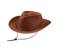 Chatonshen Cappello da Cowboy per Bambini, Cappello Western, Cappello da Sole, Accessorio per Costume, Realizzato in Morbido Tessuto Non Tessuto Traspirante per, Marrone Scuro