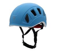 Chatonshen Casco da Arrampicata Casco da Escursionismo Cappello Protettivo Casco da Montagna Funzione di Ventilazione Regolabile Adatto per Alpinismo Attività Tecniche Trekking, Blu Bianco, L57-62cm