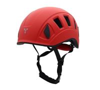 Chatonshen Casco da Arrampicata Casco da Escursionismo Cappello Protettivo Casco da Montagna Funzione di Ventilazione Regolabile Adatto per Alpinismo Attività Tecniche Trekking, Rosso Nero, M48-56cm