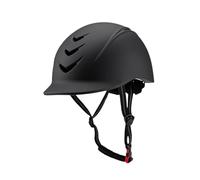 Chatonshen Casco da Equitazione con Imbottitura Interna Removibile E Lavabile, Resistente agli Urti E Ventilato per Il Durante La Cavalcata, per, Nero