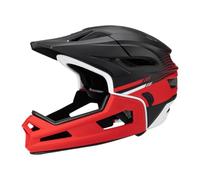 Chatonshen Casco Integrale da Ciclismo Regolabile per Adulti, Ideale per Andare in Bicicletta E per Le Salite, Nero Rosso