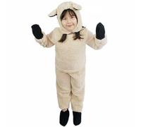Chatonshen Costume Pecora Bambini Abito Costume Pecorella Travestimento Animale Outfit Materiale Poliestere a Effetto Pile Traspirante E Accogliente Adatto a, L, Pecora