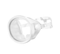 Chatonshen Occhialini da Nuoto con Boccaglio, Maschera Antiappannamento, Design Ovale in Silicone E Vetro, Bianco