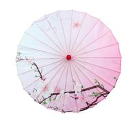 Chatonshen Ombrello Cinese in Carta Oleata Parasol Plum Blossom Stile Classico Realizzato a Mano in Bambù Tradizione Orientale Elegante Adatto per Danza C, Style B