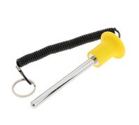 Chatonshen Perno, Prolunga per Bilanciere da Palestra, Corda per Bilanciere, Materiale Resistente in Acciaio Inossidabile, Regolazione Facile E Sicura, Giallo 10x100mm