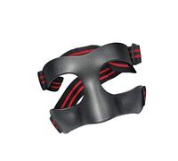 Chatonshen Protezioni per Il Naso, Protezione per Il Viso, Protezione per Il Viso Resistente agli Urti, Maschera Regolabile per Il Viso per, Adolescenti, al, Fascia Rossa Nera