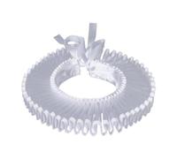 Chatonshen Ruffled Neck Ruff Colletto Rinascimentale Collare Clown Accessorio Costume Dettaglio Pizzo Vintage Mesh Staccabile Adatto per Abiti E Spettac, Bianco