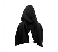 Chatonshen Sciarpa con Cappuccio Stile Gotico | Morbido Tessuto di Cotone, con Collo a Sciarpa, Invernale, Indumento, per Cosplay, Festival, Unisex, Nero