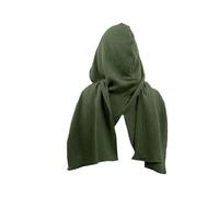 Chatonshen Sciarpa con Cappuccio Stile Gotico | Morbido Tessuto di Cotone, con Collo a Sciarpa, Invernale, Indumento, per Cosplay, Festival, Unisex, Verde