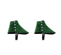 Chatonshen Spats Uomo Scarpa Elemento Medievale Tessuto Confortevole Regolabile Riutilizzabile Adatto per Abbigliamento Carnevale Cosplay Travestimento An, Verde