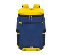 Chatonshen Zaino Da Tennis per 3 Racchette con Tasca Laterale Portaoggetti, Giallo Blu