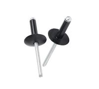 CHATROOM Rivetti Ciechi Neri A Testa Larga in Acciaio Alluminio 30/50 Pezzi (Size : 30Pcs, Color : 3.2x14x10mm)