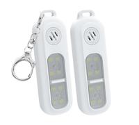 Chatthen Allarme personale da donna, difesa personale Allarme 140dB LED Torcia elettrica per bambini/donne/Anziani/Studente Protezione autodifesa protetta, Bianco 2 Confezione
