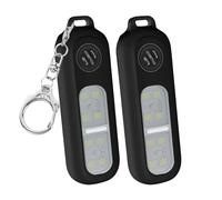 Chatthen Allarme personale da donna, difesa personale Allarme 140dB LED Torcia elettrica per bambini/donne/Anziani/Studente Protezione autodifesa protetta, Nero 2 Confezione
