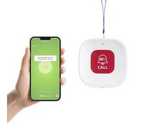 Chatthen Salvavita Anziani, Sistemi di Allarme per Anziani senza canone mensile, pulsante wifi compatibile con l'APP Tuya Smart/Smart Life (supporta solo Wi-Fi 2.4GHz)