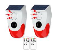 Chatthen Sistemi di sicurezza domestica, allarme solare con sensore di movimento con monitoraggio remoto, allarme esterno resistente alle intemperie, 120 dB 24 ore 3 modalità, 2 Confezione