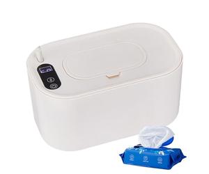 Chauffe-lingettes et distributeur de lingettes humides pour bébé - Chauffe-lingettes portable de grande capacité chauffage numérique à température constante, couvercle facile d'accès, fonctionnement
