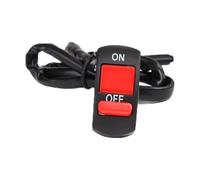 CHAURDH 22mm Interruttore Lampeggiante per Manubrio Moto Interruttore Luci Moto Pulsante ON/off ATV DC 12 V/10 A Cavo Bipolare Nero Ricambi Universali per Moto