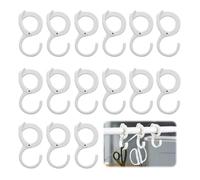 ChAusa 15 Pezzi Gancio a Forma di S, Ganci per Appendiabiti in Plastica, Multifunzionale Antiscivolo Ganci, Sospensione Gancio a Forma di S per Cucine, Bagni e Camere da Letto (Bianco)