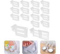chausa 16 Pezzi Organizer Frigorifero Divisorio per Frigorifero Organizer Cucina Frigo per Frigorifero Organizzatori Regolabili,Fermabottiglie Frigorifero Divisore (Trasparente)
