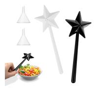 ChAusa 2 Pezzi Bacchetta Magica per Sale e Pepe, Spargere Spezie, Dispenser | Dispenser Per e Pepe, Ricaricabili Spezie Dispenser per Spezie con Fori per i Viaggi in Campeggio in Cucina (Nero+Bianco)