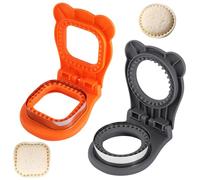 ChAusa 2 stampi per biscotti in acciaio inox, tagliapane e sigillante, arancione e grigio, per bambini, colazione, scuola, picnic, frutta e biscotti