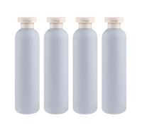 ChAusa 4 Pezzi Bottiglie Vuoto da Viaggio con Tappo, 260ml Bottiglie da Viaggio a Prova di Perdite, Flaconi Viaggio Ricaricabili, Portatili Flaconi da Viaggio per Shampoo, Crema, Lozione (Blu)