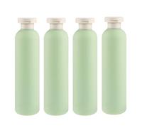 ChAusa 4 Pezzi Bottiglie Vuoto da Viaggio con Tappo, 260ml Bottiglie da Viaggio a Prova di Perdite, Flaconi Viaggio Ricaricabili, Portatili Flaconi da Viaggio per Shampoo, Crema, Lozione (Verde)