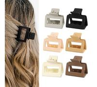 ChAusa 6 Pezzi Mollettone Capelli Donna, Piazza Glassato Pinza, Fermaglio per Capelli Antiscivolo, Fermaglio per Capelli Opaco Adatto per Truccare e Fissare i Capelli Durante il Lavaggio del Viso