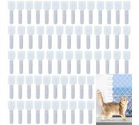 ChAusa 60 ganci adesivi per finestre per gatti, reti da balcone per gatti, ganci da balcone fissati per rete da balcone per balcone, non c'è bisogno di praticare fori ganci adesivi per esterni