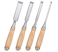 ChAusa Set 4 Pezzi Scalpello, Scalpelli per Legno Ergonomici, Scalpello Legno Manuale, Sgorbie per Legnos, Outil de Menuiserie Professionnel pour Travail du Boiss Sculpture Bricolage 6 12 18 24mm