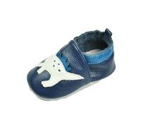 Chaussons Cuir Souple Bébé Antidérapant Chausson Fille Chausson Cuir Bébé Garcon 0 À 24 Mois Chaussures Bébé Pas Chaussures Bébé Filles Souples Cuir Suédé Dessin Anim Pantofole Animali, Blu, 23 EU