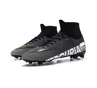 Chaussures de Football pour Homme Chaussures d'entraînement de Football à crampons Pointes hautes FG/AG pour professionnels et athlétisme High Top pour compétition Crampons Unisexe EU35-46